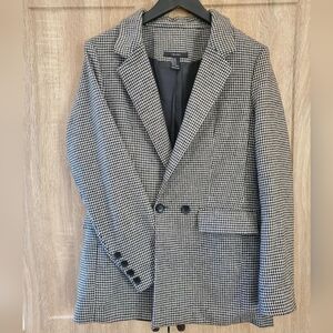 Forever 21 Classic Black and White Houndstooth Blazer